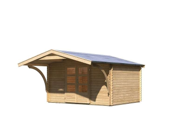 Preview: Karibu Gartenhaus Bayreuth 5 mit Vordach