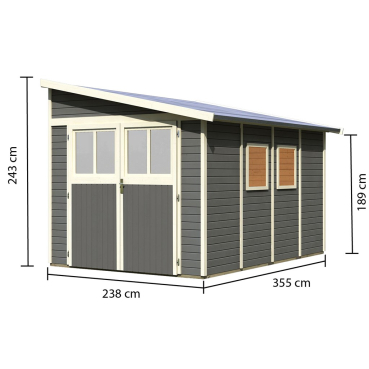 Preview: Karibu Classic Gartenhaus Bomlitz 4 - 19 mm