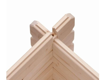 Karibu Gartenhaus Meldorf 6 mit Vordach und Terrasse