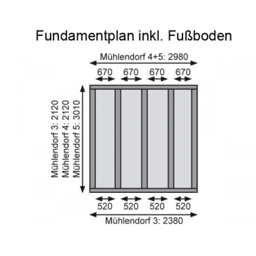 Preview: Karibu Gartenhaus Mühlendorf 3 - 19 mm