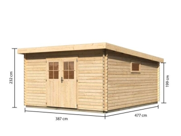 Karibu Gartenhaus Torgau 7 natur in 40mm