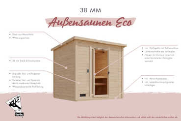 Preview: Karibu Gartensauna Saunahaus Hytti 0