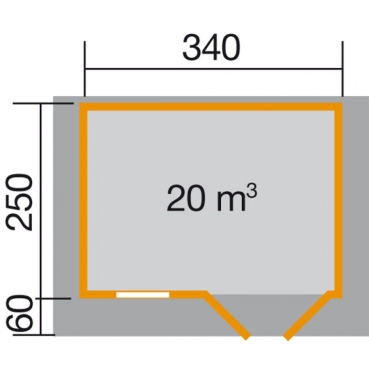 Preview: Weka Gartenhaus Typ 109 in 28mm in 2 Grössen