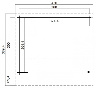 Preview: Lasita Maja Unterstand / Lounge KIRIAN 300