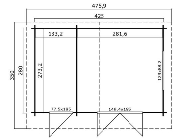 Preview: Gartenhaus Lasita Maja KEILA 34