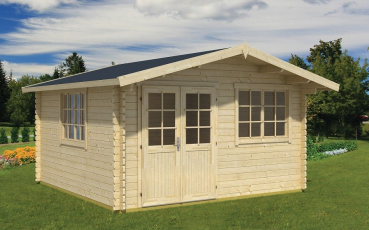 Lasita Maja Gartenhaus NORDERNEY 3; 410x410cm; 40mm Blockbohlen; inkl. Fußboden