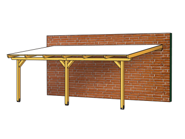 Terrassenüberdachung ANDRIA Leimholz B648 x T300cm mit Mittelpfosten