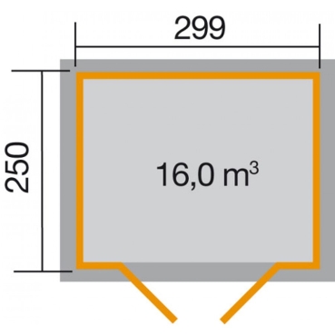 Weka Gartenhaus 323 Gr. 4 in 19 mm