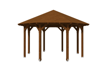 Skanholz Pavillon Lyon 2, Douglasie, nussbaum