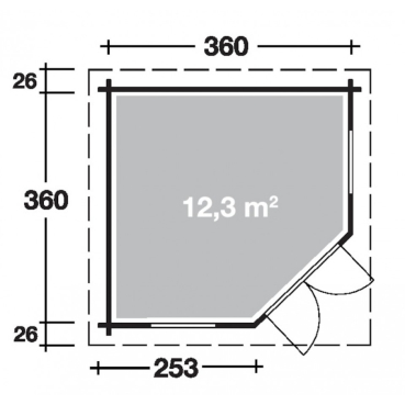 Wolff Finnhaus Gartenhaus Morla 3030 isolierverglast