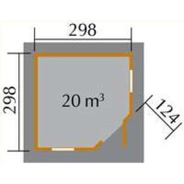 Weka 28 mm Gartenhaus 149 5-Eck in 2 Grössen
