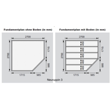 Karibu Woodfeeling Gartenhaus Neuruppin 2/3 - 28 mm