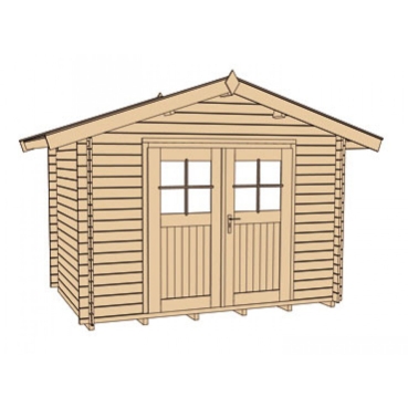 Weka 28 mm Gartenhaus Premium28 mit Vordach (20 cm)