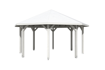 Preview: Skanholz Pavillon Nice 3, Leimholz, weiss