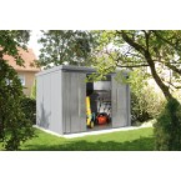 Metallgerätehaus ODINA 2923 Set mit Fussboden und Regalset