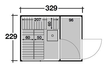 Wolff Finnhaus Saunahaus Stina 3323 (2-Raum)