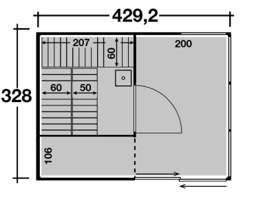 Wolff Finnhaus Saunahaus Paradiso 4x3 (2-Raum)