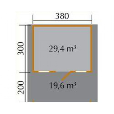 Preview: Weka Weekendhaus Typ 137 A in 45 mm mit Vordach (200 cm) 2 Grössen