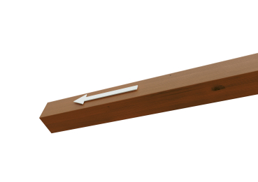 Preview: Pfostenverlängerung 12x12cm in lfm Douglasie, natur +nussbaum