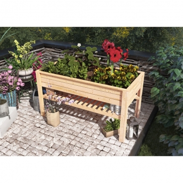 Karibu Hochbeet auf Stelzen - 235 l Fassungsvermögen - 19 mm