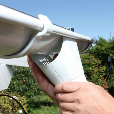 Preview: SkanHolz Metall Regenrinnen für Terrassenüberdachungen