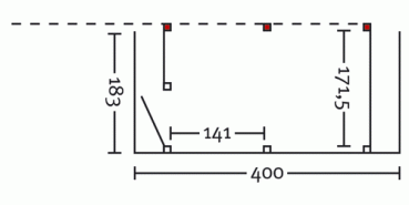 Preview: Seitlicher Anbau für 115er Flachdach-Doppel-Carport