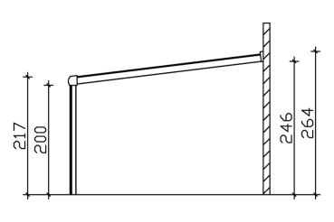 Terrassenüberdachung Genua 434 x 357 cm, Aluminium, weiss oder anthrazit