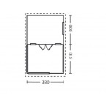 Skanholz Blockbohlenhaus HOLMESTRAND 45 mm mit überdachter Terrasse