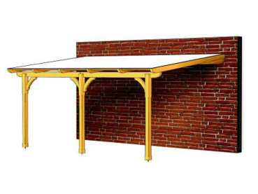 Terrassenüberdachung Rimini Douglasie-mit Mittelpfosten B:541 x T:350cm