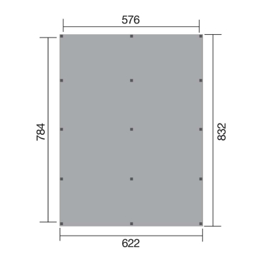 Preview: Weka Leimholz-Flachdach-Doppelcarport 615 in 2 Grössen