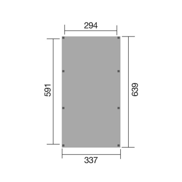 Preview: Weka Leimholz-Flachdach Einzelcarport 615
