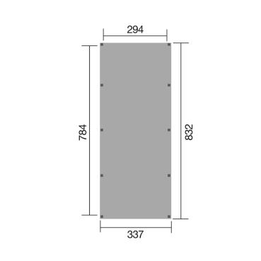 Preview: Weka Leimholz-Flachdach Einzelcarport 615