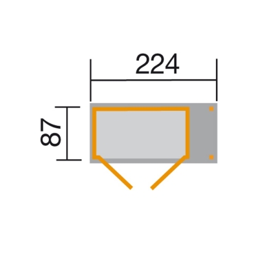 Weka 14 mm Garten- und Terrassenschrank 351 A mit Schleppdach Grösse 2
