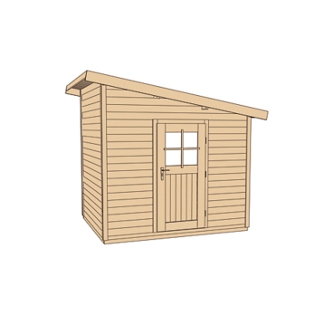 Preview: Weka 28 mm Gartenhaus 260  als Anbauhaus in 2 Grössen