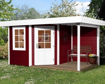 Preview: Weka Designhaus 213 A in 28 mm inkl. 150 cm Anbau Gr. 2