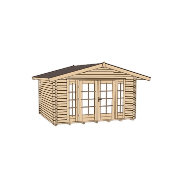 Weka 45 mm Weekendhaus 137 mit Vordach (60 cm) in 2 Grössen