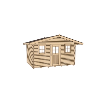 Weka 45 mm Weekendhaus 136 mit Vordach (60 cm) in zwei Grössen