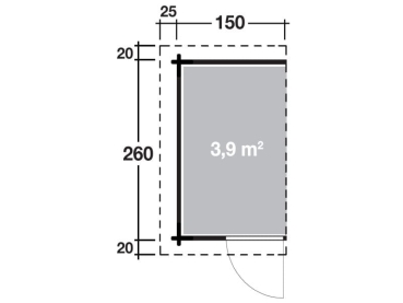 Wolff Finnhaus Anbauschuppen 1526 Satteldach