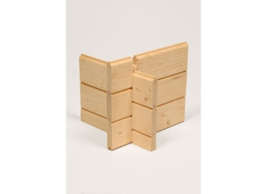 Preview: Wolff Finnhaus Stufendachhaus Birte 2722 Typ 4 mit Dreieckglas-Tür