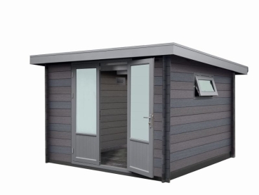 Preview: Wolff Finnhaus WPC-Haus Bella 2924 grau