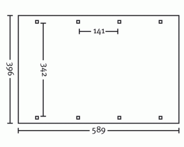 Skanholz Einzel-Carport Spreewald 396 x 589cm