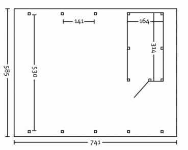 Preview: Skanholz Doppel-Carport Spreewald 585 x 893 cm