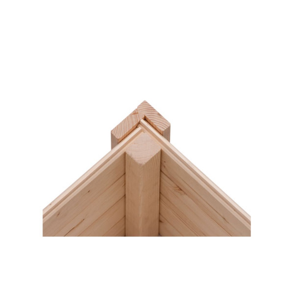 Woodhome Ch Tun Sie Sich Etwas Gutes Mit Holz Karibu Gartenhaus Qubic 2 Mit Schiebetur Und 270 Cm Anbaudach 19 Mm