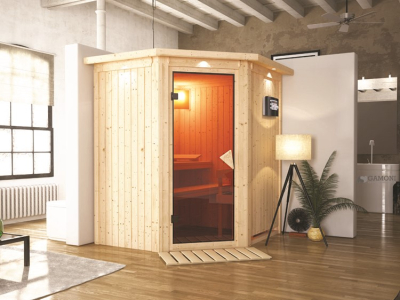 Karibu Sauna Tonja - 68 mm Systemsauna - 230 Volt Plug & Play