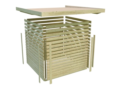 Woodfeeling Gartenhaus Askola 3 naturbelassen inkl. Schleppdach 240 cm
