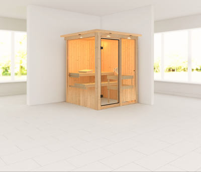 Karibu Sauna Norin mit Fronteinstieg 68 mm