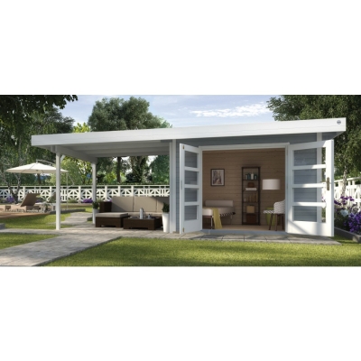 Weka 28 mm Designhaus 126 B inkl. 300 cm Anbau in 2 Grössen