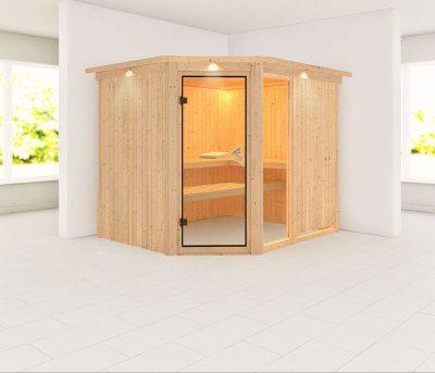 Karibu Sauna Fiona 3(Eckeinstieg)