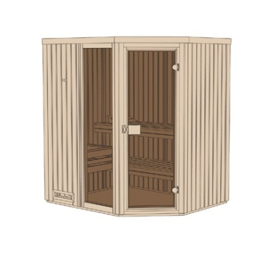 Weka Elementsauna Varberg1/508 GT / GTF Gr. 2 mit Eckeinstieg