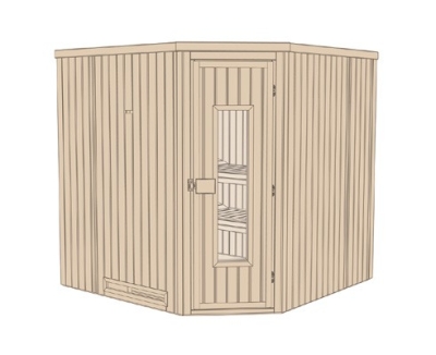 Weka Elementsauna Varberg3/508 HT / GT / GTF Gr. 4 Familiensauna